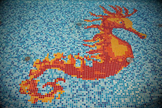  Algyői Borbála  Fürdő beltéri gyermek -ülő-élmény medencék  mozaikburkolatának felújítása